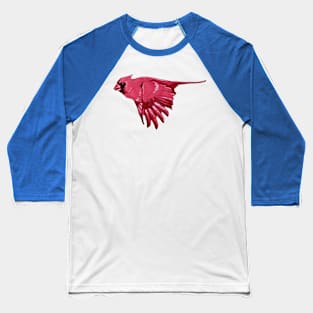 Watercolor Cardinal 3 Baseball T-Shirt